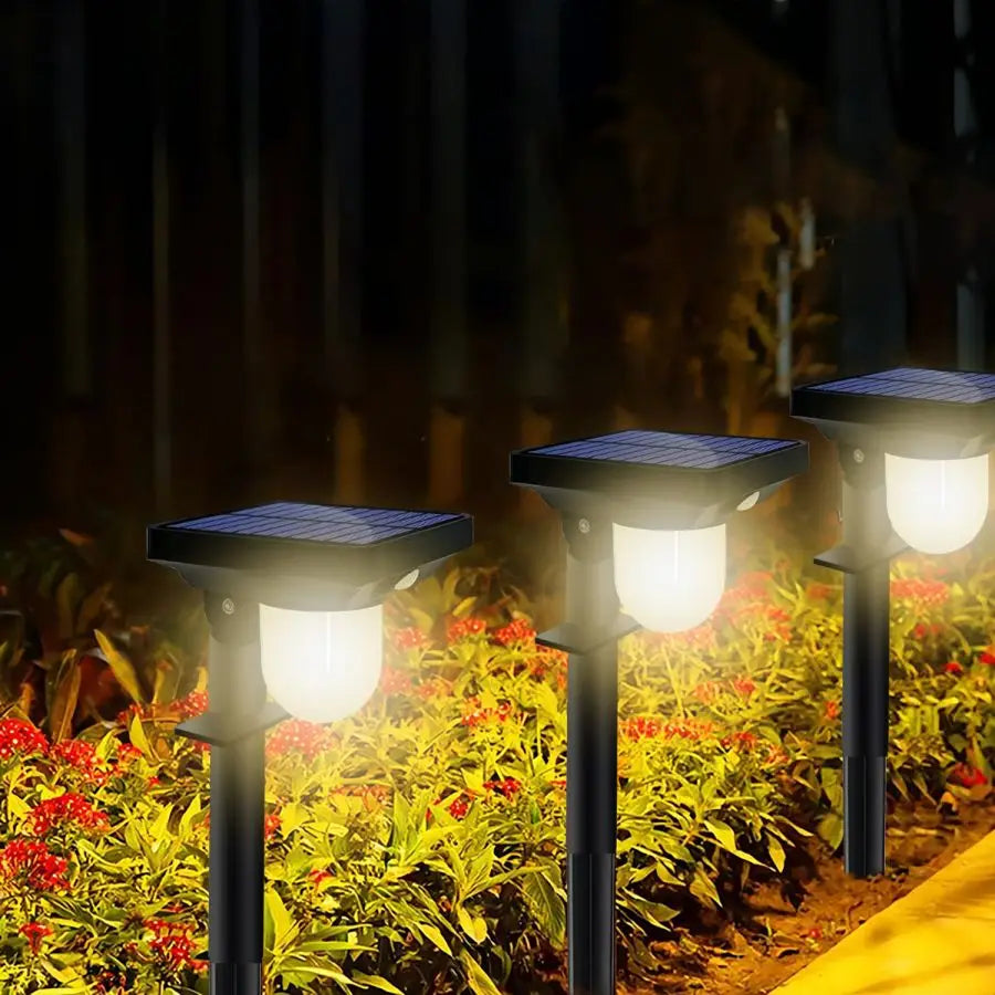 Solar Lights Outdoor Garden Solar Powered Wall Lamp Waterproof Motion Sensor Pathway Light Landscape Path Yard Backyard Lawn