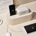 Household Socket Board Organizer Box with Lid for Home Office Desk - Multifunctional Cord Hider To Hide Wires, Cables, Sockets