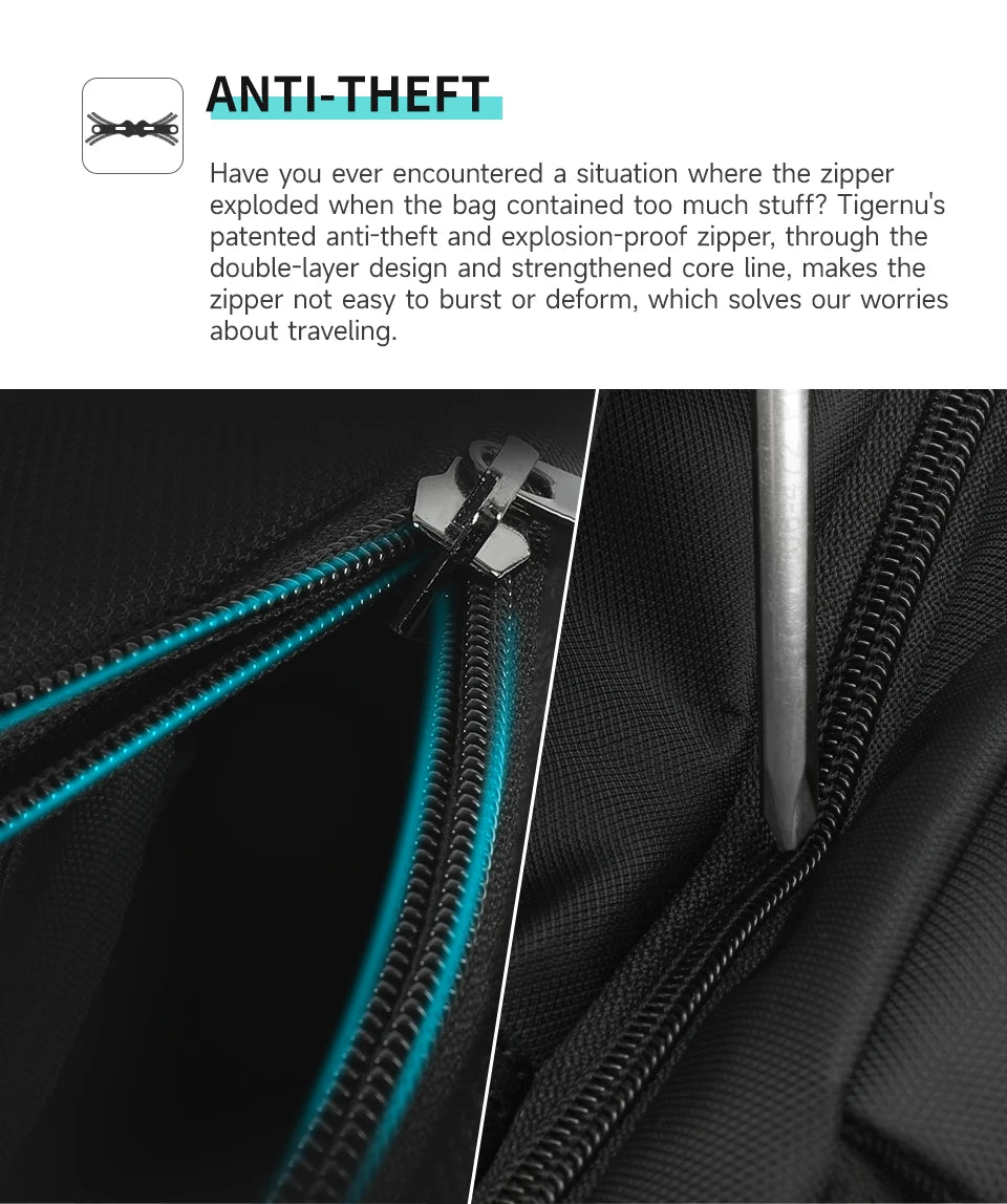 Tigernu Vacuum Compression Backpacks 15.6 17inch Laptop Backpack Men Automatic Vacuum Backpack No Pump Travel Backpack Bags TSA
