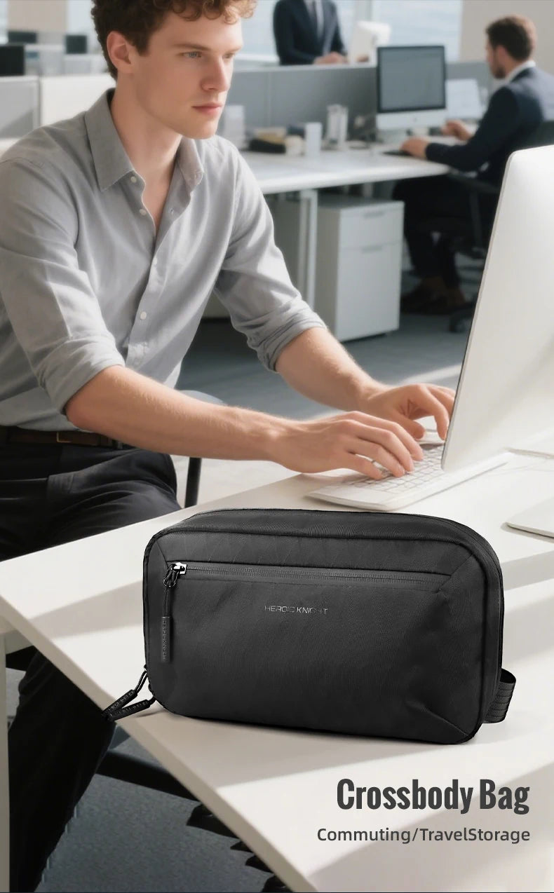 HK Ultra-light Crossbody Sling Bag Man Waterproof X-Pac Fabric Men's Shoulder Bag Outdoor Travel Phone Pouch for Hiking Trekking
