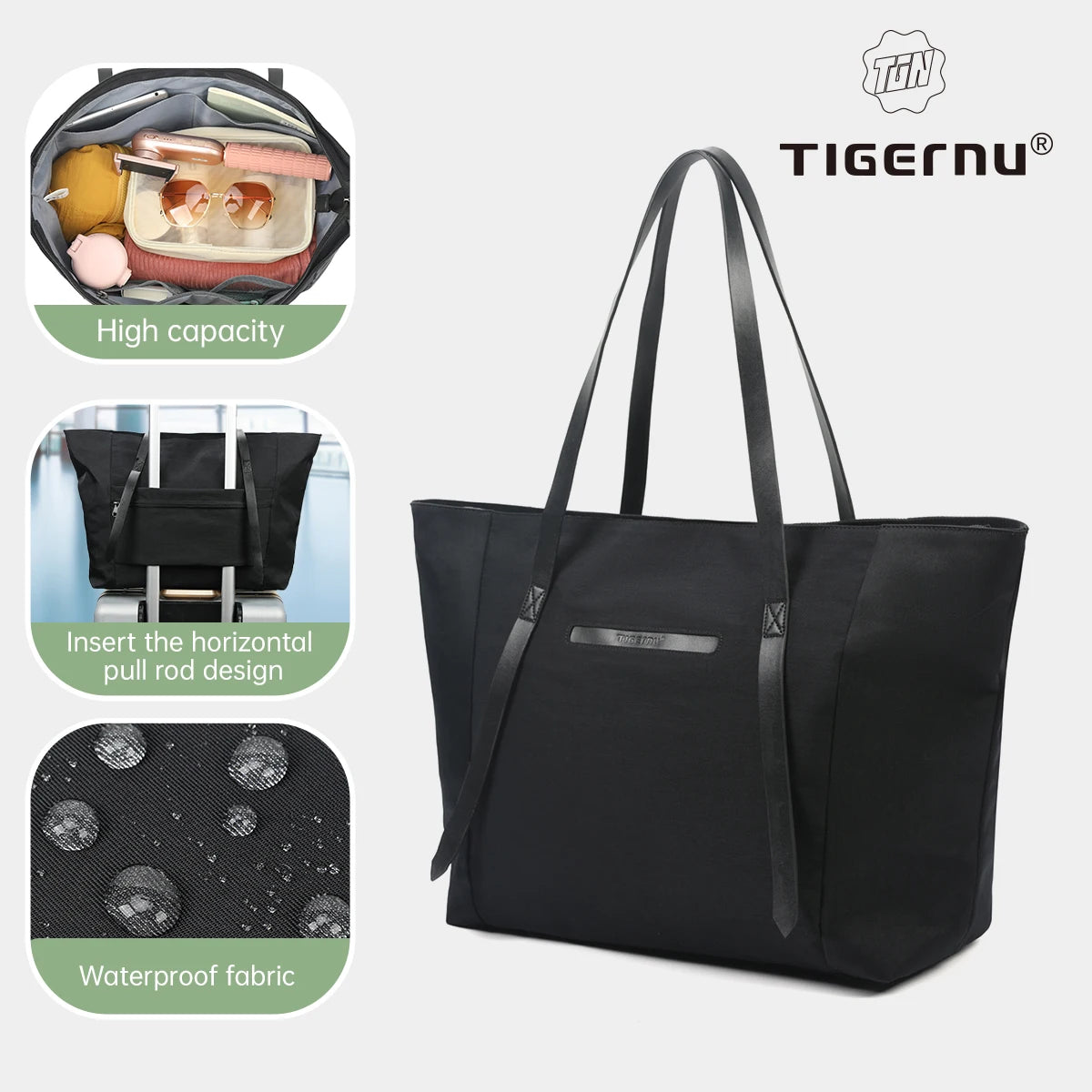 Tigernu Women Tote Bag Female Handbag Girls Shoulder Bags Commuting Sling Bag Women's Bags 14 15.6inch Laptop Bags For Girls