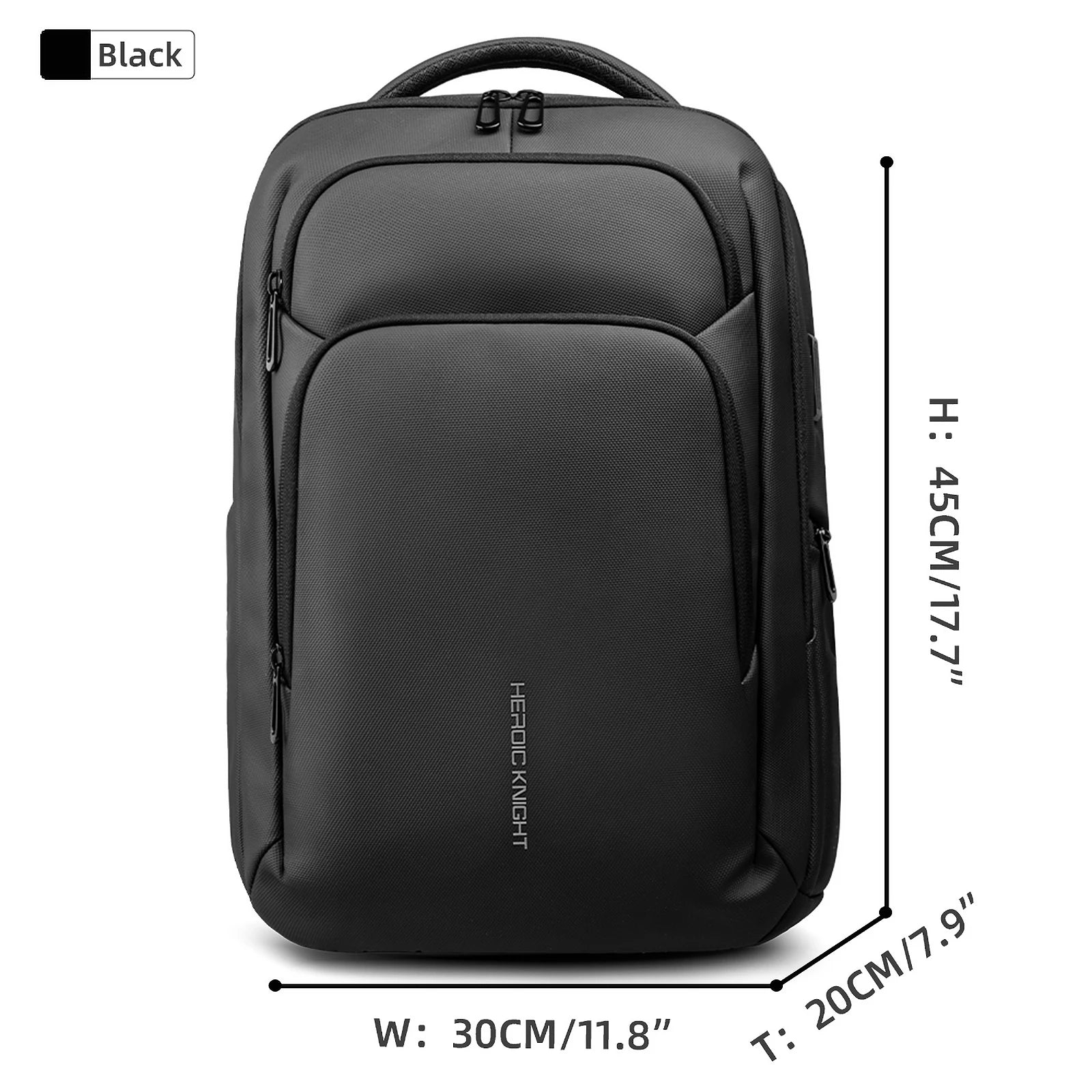 HK-Laptop Backpack Waterproof Embossed Oxford Fabric Large Capacity USB-Equipped Backpack for Commuting School and Business