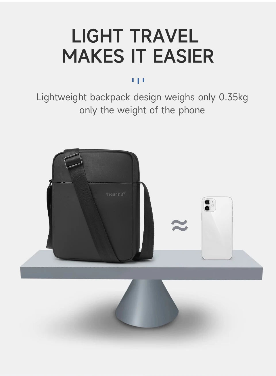 Tigernu Shoulder Bags For Men Messenger Bags For TPU Crossbody Bags Male Fashion Bag For 9.7inch Ipad Bags Travel Mini Bag Sling