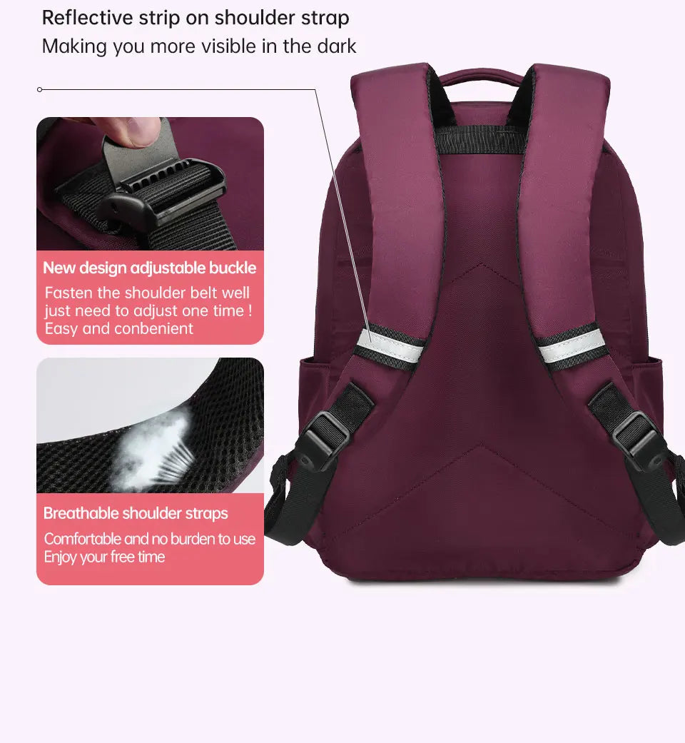 Tigernu Girl's Schoolbags Waterproof Women's Backpack Bags 15.6inch Laptop Backpack Multi-color Female Travel Backpacks Women