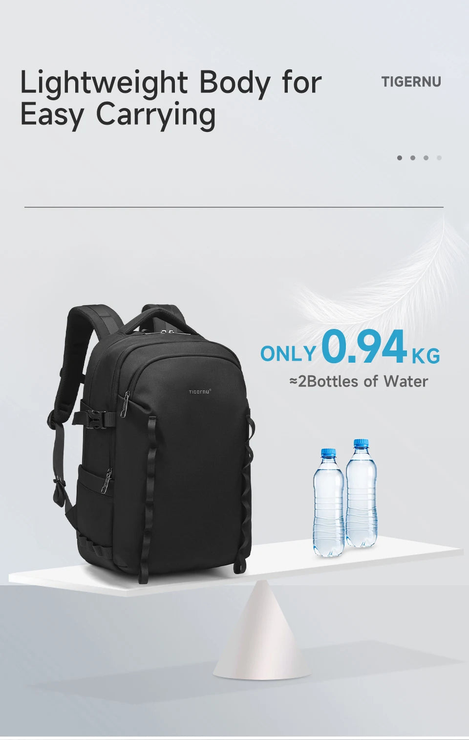 Tigernu School Backpacks For Men Bags For Travel Backpacks Women Nylon Bags For School Knapsack Girls 15.6 Laptop Backpacks Male