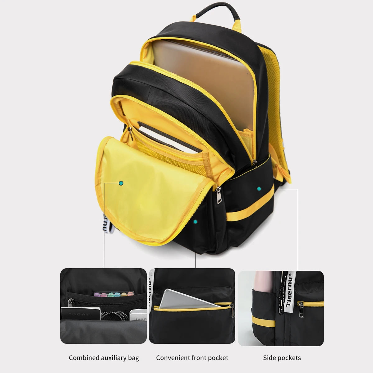 Tigernu Girl's Schoolbags Waterproof Women's Backpack Bags 15.6inch Laptop Backpack Multi-color Female Travel Backpacks Women