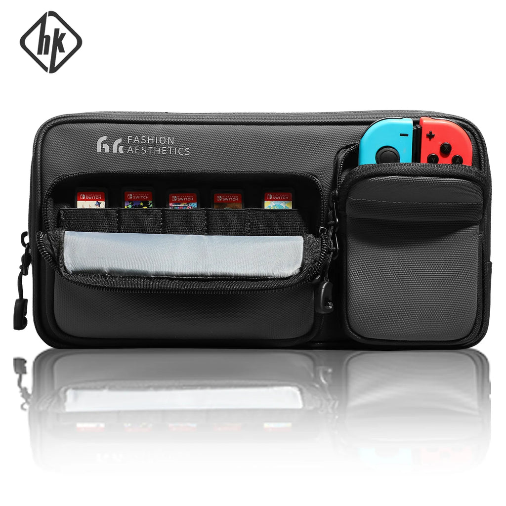 HK Lightweight Crossbody Bag For Men Waterproof Shoulder Messenger Bag Compatible With Handheld Game Console Travel Chest Pouch