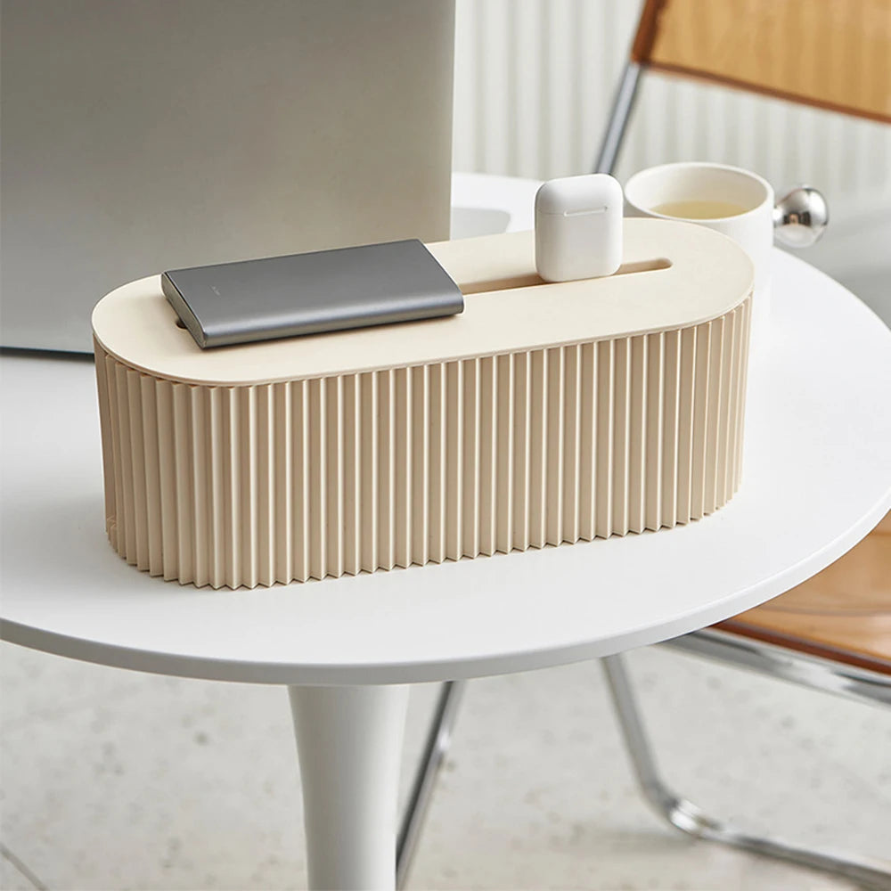 Household Socket Board Organizer Box with Lid for Home Office Desk - Multifunctional Cord Hider To Hide Wires, Cables, Sockets