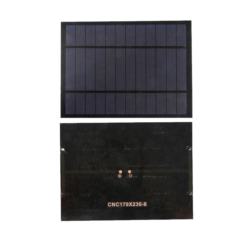 6V 9V 18V Solar Panel Outdoor DIY Battery Charger Portable 2W 6W 10W Solar Cell USB Power Bank for Mobile Phone Hiking Camping
