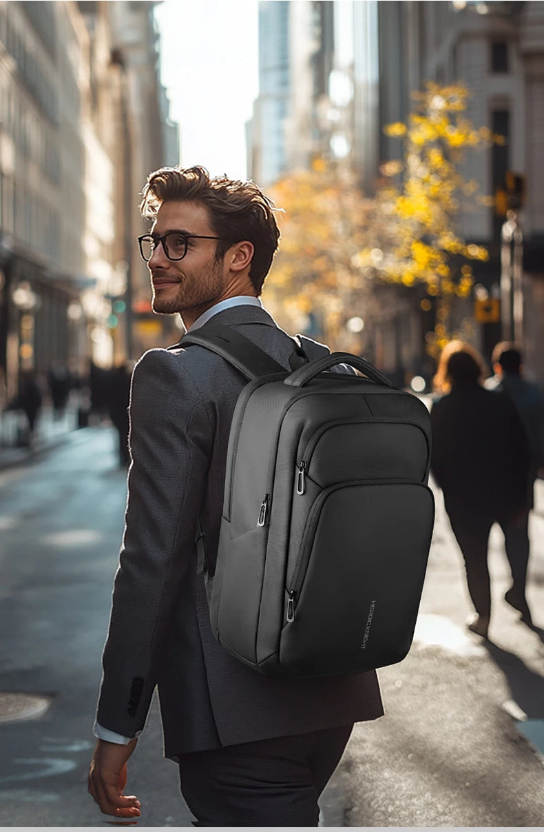 HK Multifunctional Business Backpack Men Large Capacity Travel Backpack Waterproof 17.3" Laptop Bag With USB Office Work Daypack