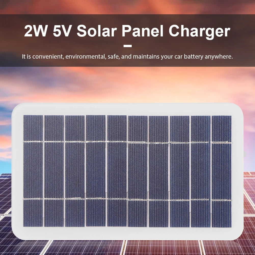 5V 2W Solar Panel Output USB Outdoor Portable Solar System Mobile Phone Chargers
