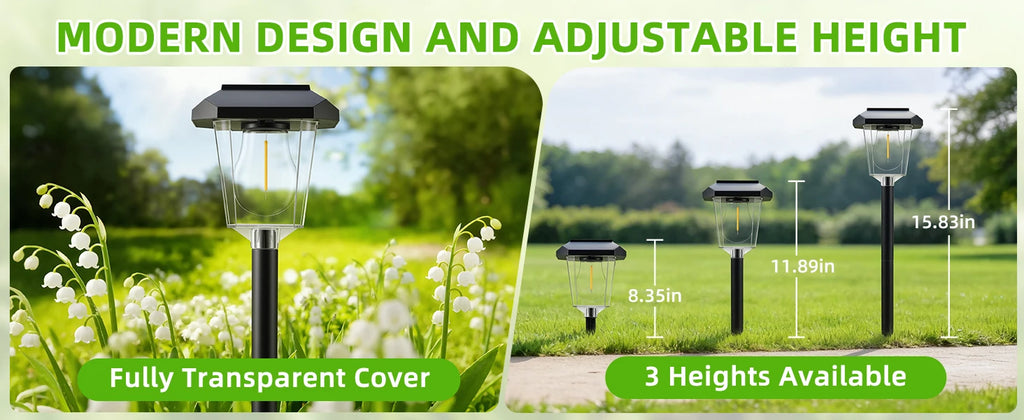 Solar Garden Lights Waterproof LED Auto Sensor Path Lighting Solar Energy Landscape Lamp For Outside Walkway Sideway Home
