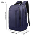 HK Multi Pocket Business Backpack Waterproof 17 inch Laptop Backpack with USB Charging Port School Bag for Men Computer Rucksack