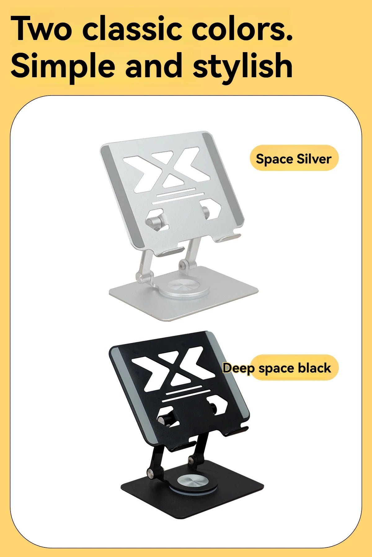 P2029 Tablet Computer Bracket 12.9-inch Aluminum Alloy Metal 360° Rotating Lifting Lazy Desktop Mobile Phone Support Bracket