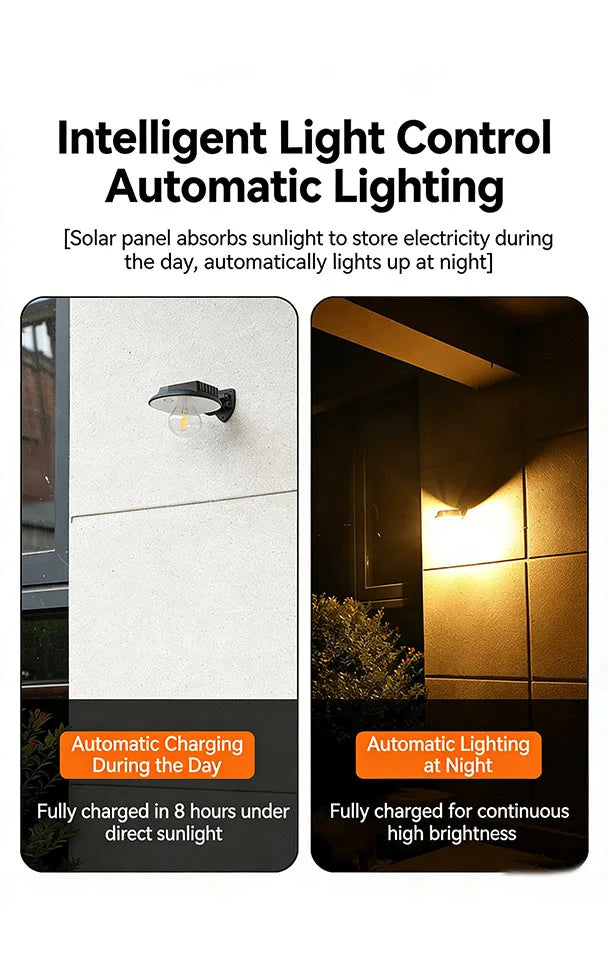 Solar Lights for Outside 4Modes Split Motion Sensor Outdoor Lights Outdoor Waterproof IP65 Solar Lights for Yard Patio Garden