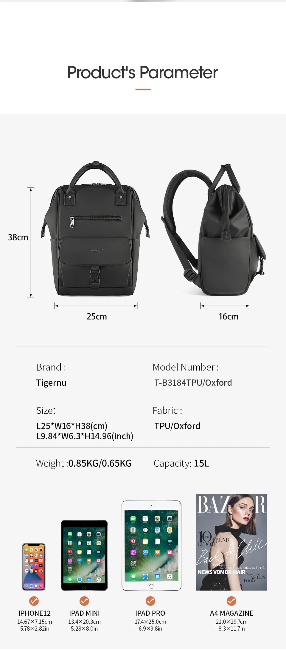 Tigernu Women Backpacks 14 15inch Laptop Backpacks For Women Lightweight Female Travel Bag Casual Girls School Backpack Knapsack