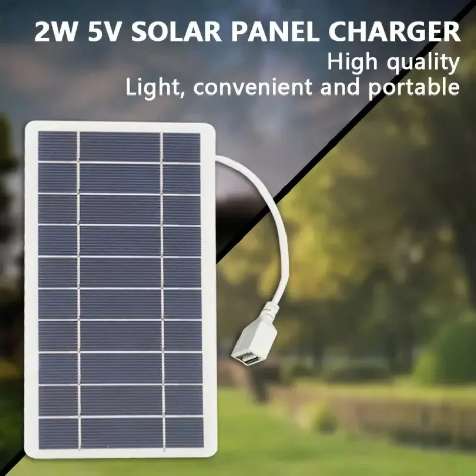 Portable USB Solar Panel Charger Safe Stable Charger Compatible with Phones  Fans  Flashlights for Outdoor Travel Camping