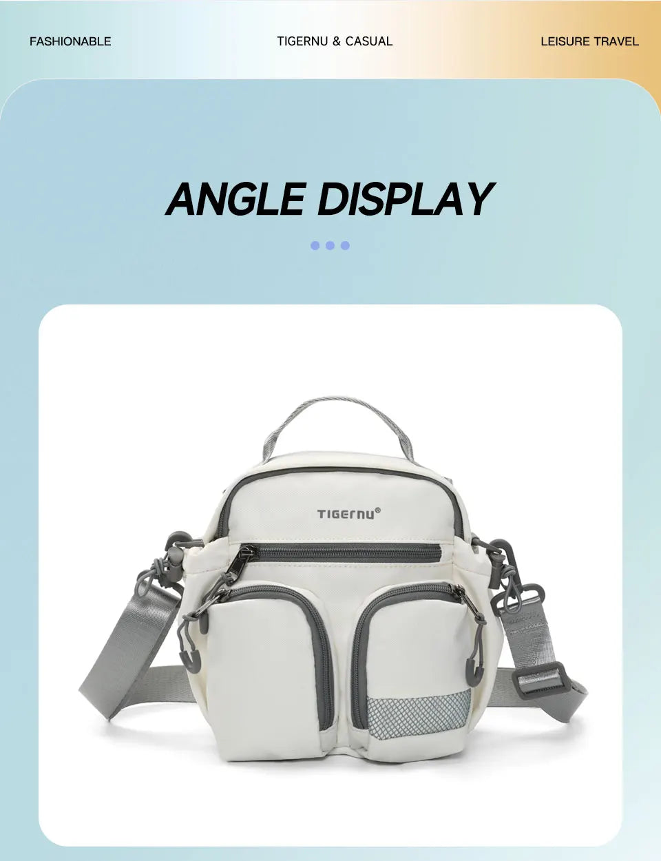 Tigernu Women Bags Casual Crossbody Bags Light Beige Bags Girls Shoulder Bags Female Commuting Bags Sling Bags Messenger Handbag