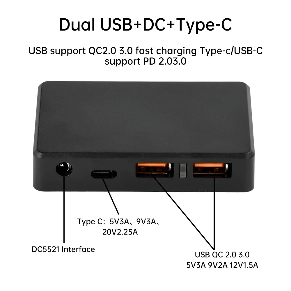 Solar Controller Regulator Voltage Stabilizer Inverter QC 2.0 3.0 Quick Charge Type-C PD DC Output DIY Solar Charger
