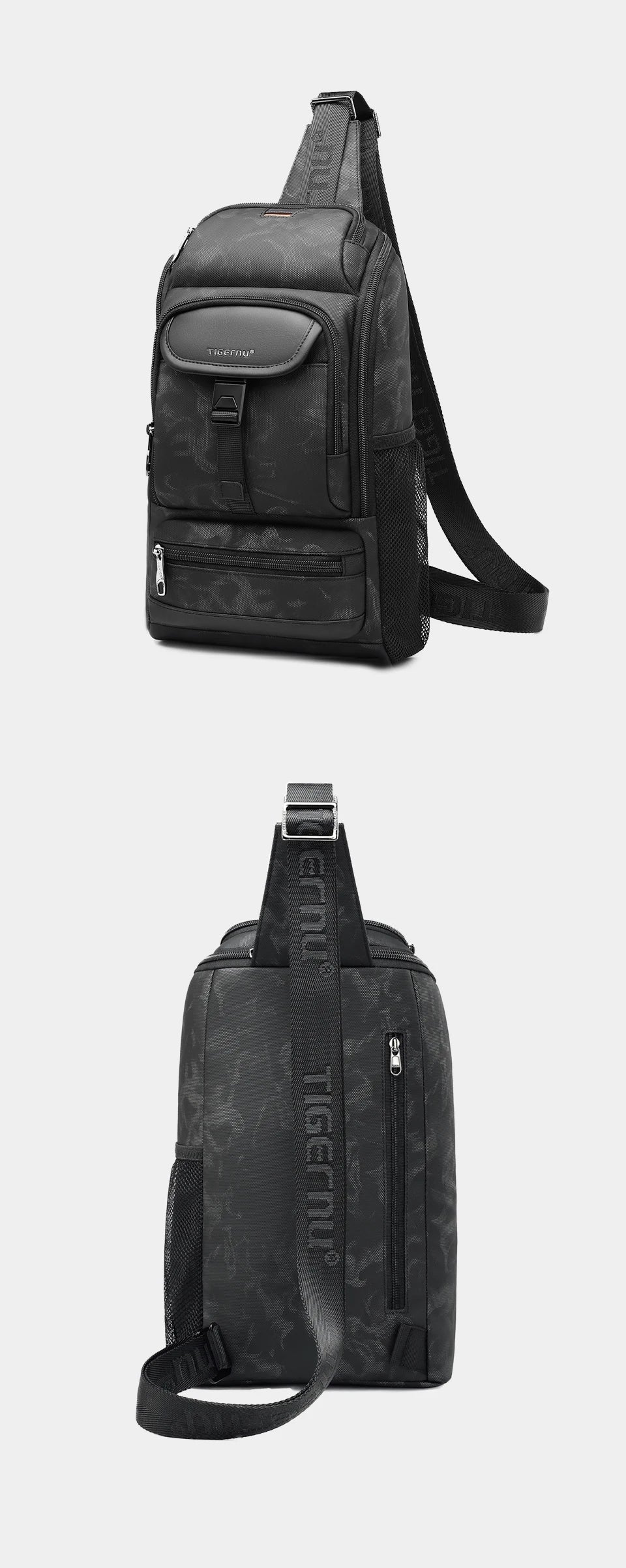 Tigernu Men Fashion Shoulder Bags For Men 9.7 11inch Ipad Bag Chest Pack Men Waterproof Large Capacity Crossbody Bags Mini Bags