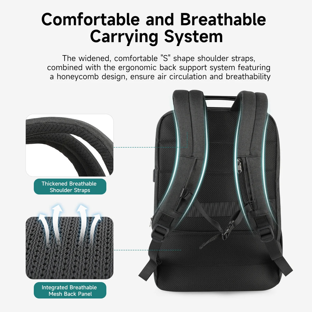 Tigernu Men Expandable Backpack 15.6-19inch Laptop Backpack For Men RFID Anti Theft Bag Travel Bag Schoolbag Cabin Bags Knapsack