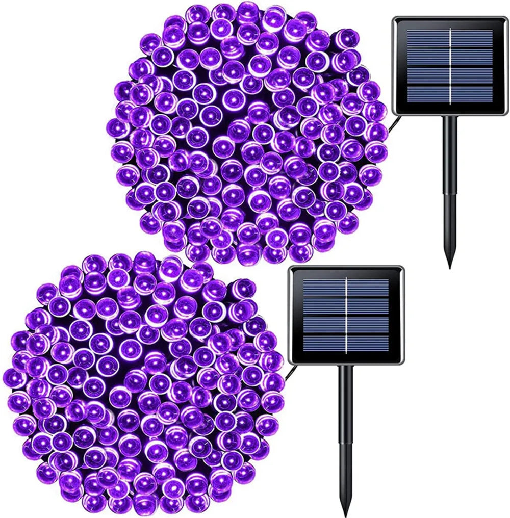 Solar String Lights Outdoor 20/50/100/200 LED Solar Waterproof Lights with 8 Lighting Mode Garland Lights for Tree Party Decor