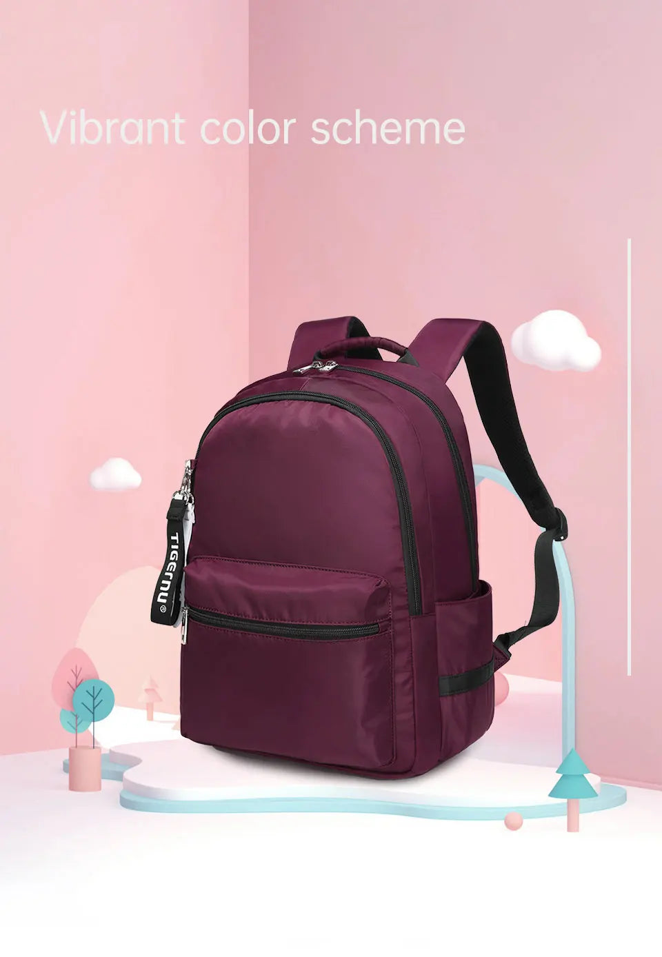 Tigernu Girl's Schoolbags Waterproof Women's Backpack Bags 15.6inch Laptop Backpack Multi-color Female Travel Backpacks Women