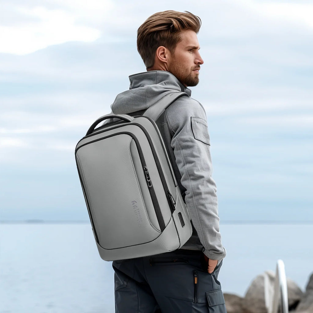 HK Large Commute Backpack Durable Casual Daypack Business Backpack Men Male Waterproof 15.6 Inch Laptop Bag Daily College Travel