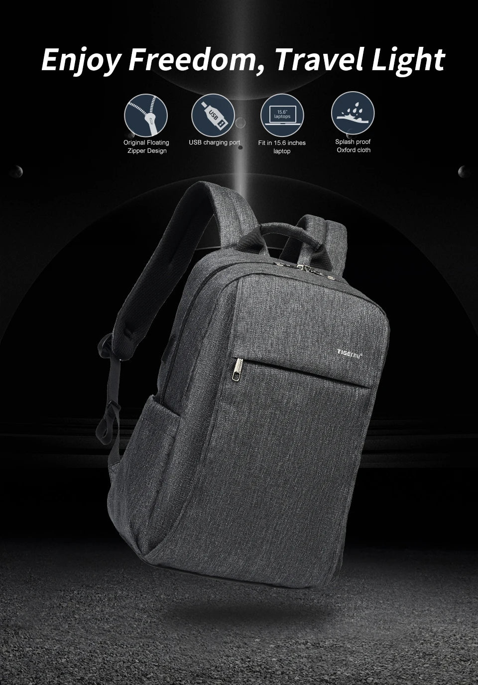 Tigernu Backpack Men Anti theft 15.6" Laptop Backpack Men Waterproof Bags Male Travel Backpack USB Charging School Backpack Bags