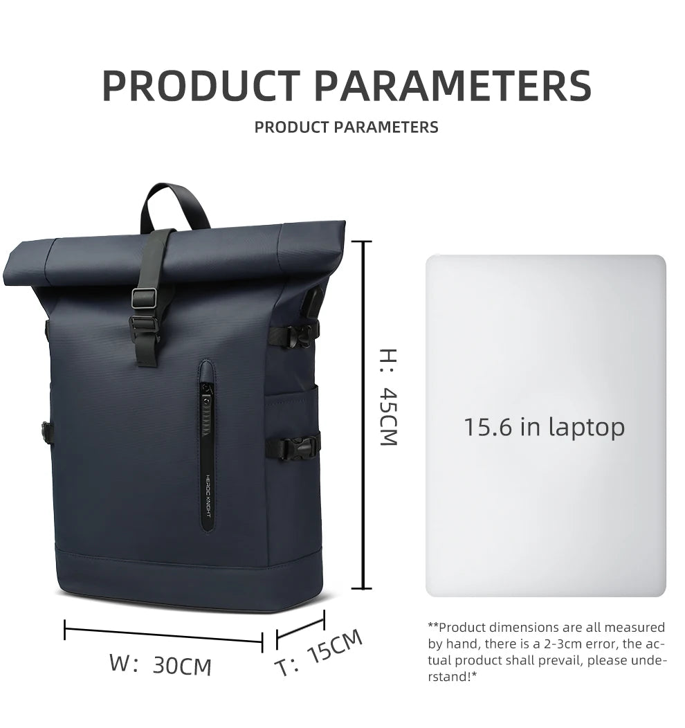 HK Large 15.6 Inch Laptop Backpack Men Anti-Theft Travel Backpack for Business University Bicycle School Backpack With USB Port