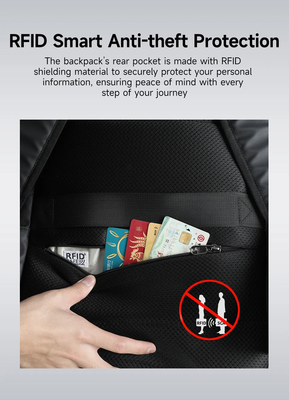 Tigernu Men Expandable Backpack 15.6-19inch Laptop Backpack For Men RFID Anti Theft Bag Travel Bag Schoolbag Cabin Bags Knapsack
