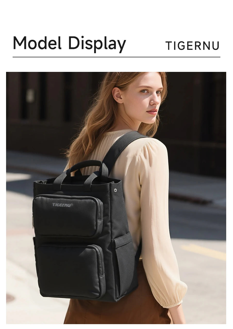 Tigernu Women Backpacks Fashion School Backpack Girls Bags 15.6'' Laptop Backpack For Women Bags Outdoor Knapsack Female Handbag