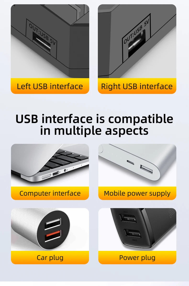 Solar Lithium Battery Smart Charger Type-C USB Four-Slot Multi-Function Outdoor Charger for 3.7V 18650/26650/21700 Batteries