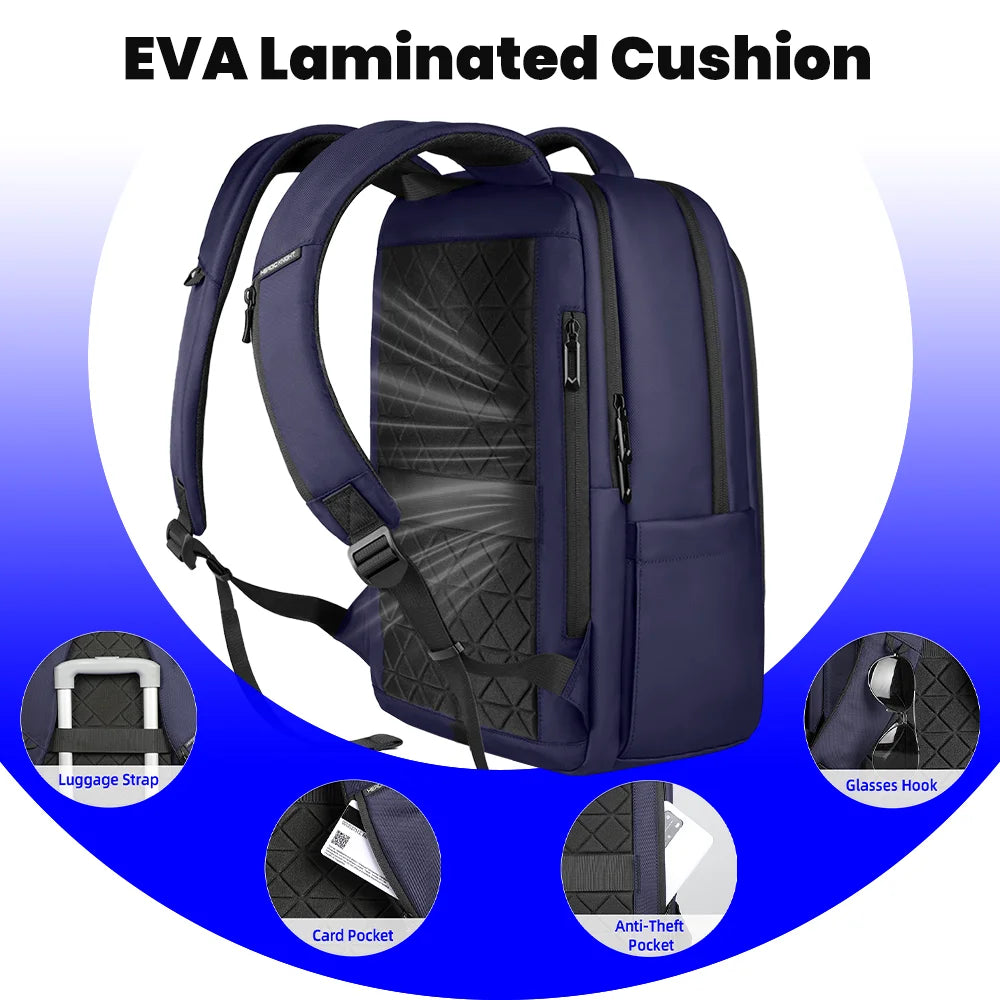 HK Travel Backpack for Men Airline Approved 17” Laptop Business Backpack Large Capacity Rucksack With USB Port Computer Backpack