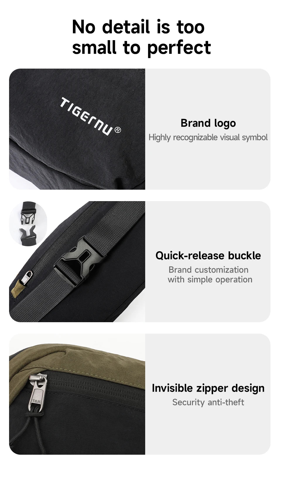Tigernu Waist Pack Fanny Packs For Men Chest Bags Man Belt Pouch Casual Hip Sack Light Weight Shoulder Bag For Men Crossbody Bag