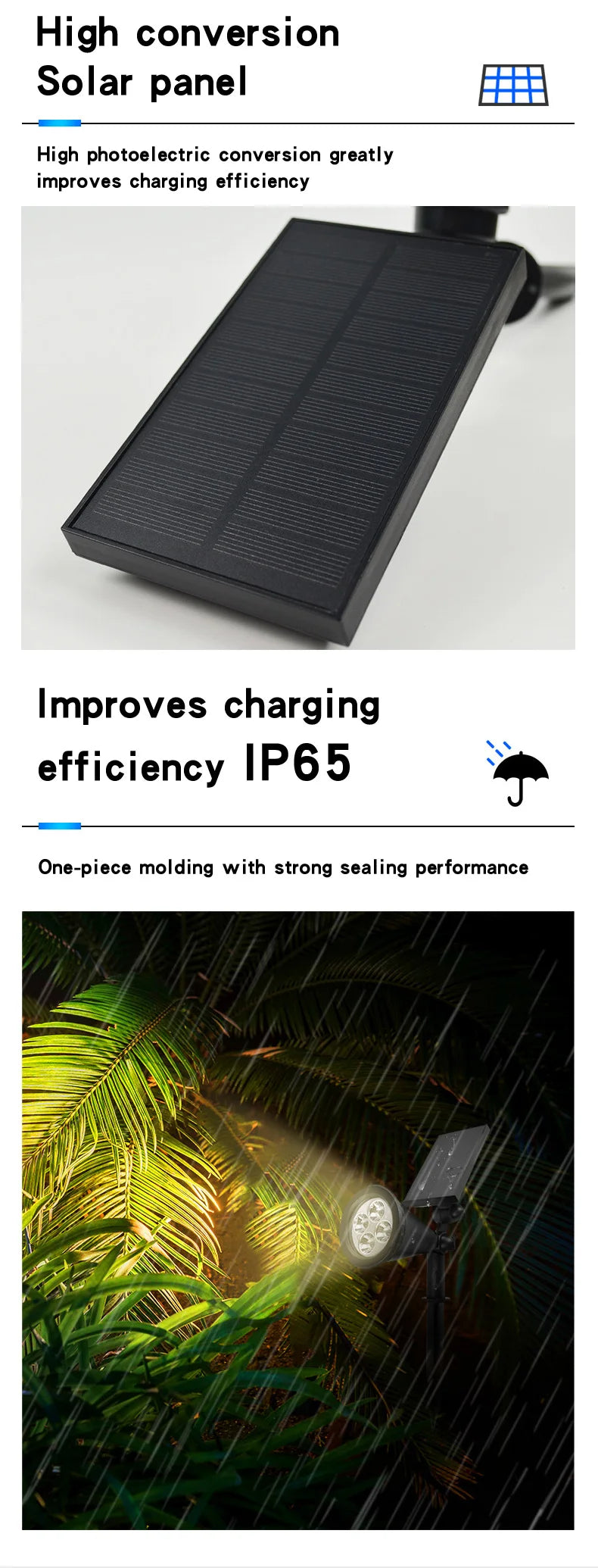 Solar lawn light, ground-mounted lamp, outdoor waterproof courtyard, villa garden, tree lighting, landscape spotlight