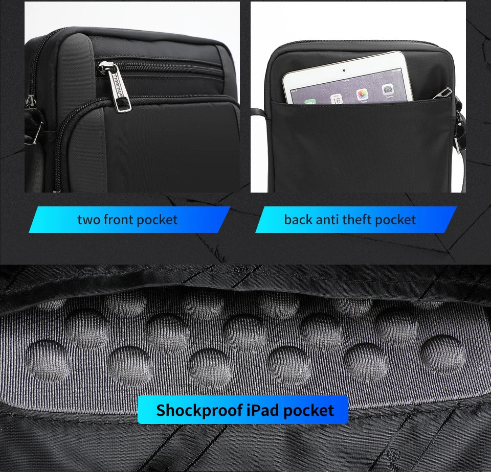Tigernu Men's Shoulder Bag Male Business Bag Messenger Bag Waterproof Crossbody Bags For Men Lightweight Shoulder Sling Bag Male
