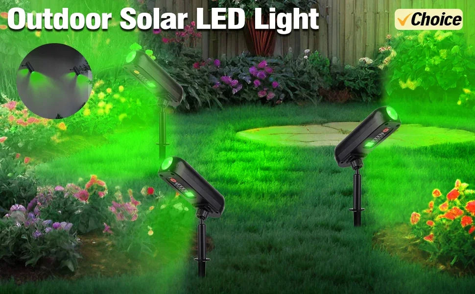 Solar Powered Outdoor Lights Garden Decoration Landscape Spotlights Waterproof Solar Lighting Yard Lawn Pathway Auto On/Off