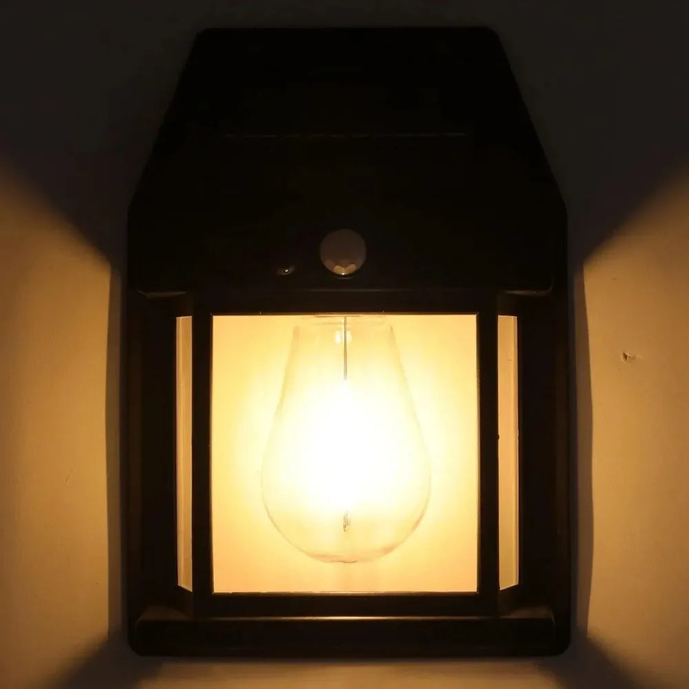 Solar Lights Outdoor Exterior Wall Lamp Retro Motion Sensor Atmosphere Lighting Solar Powered Desk Table Lamp for Home Decor