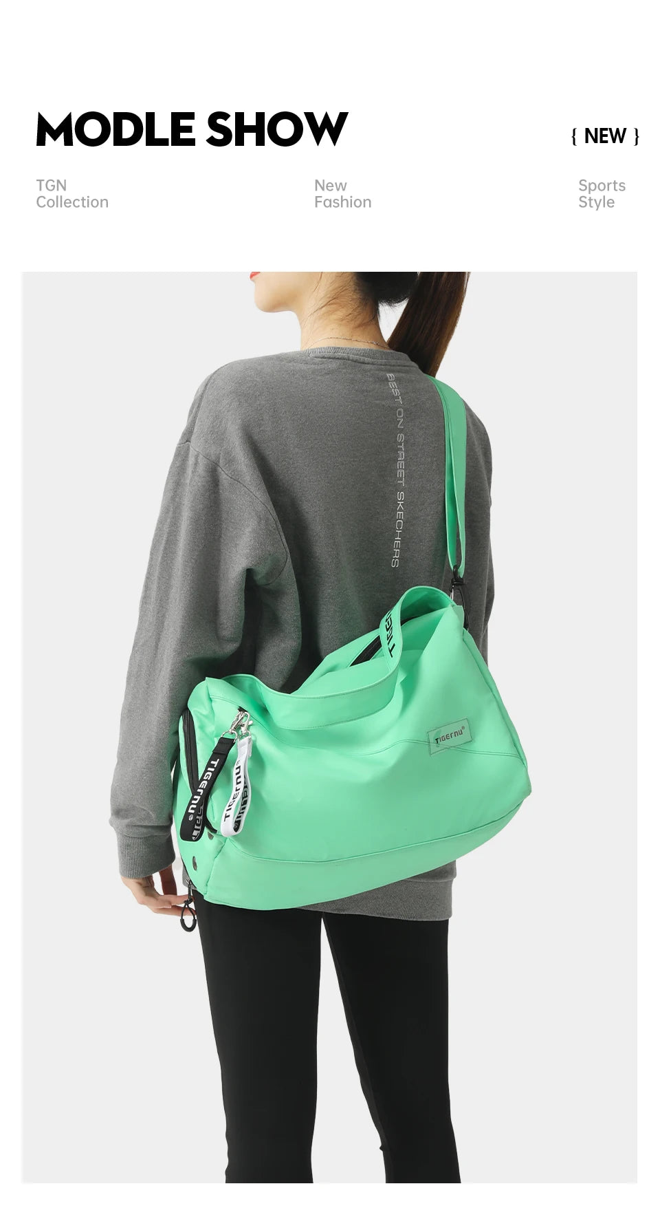 Tigernu Women Bags Travel Bags For Women Handbag Lightweight Sport Bags Female Duffle Bag Girls Crossbody Bag Men Shoulder Bag