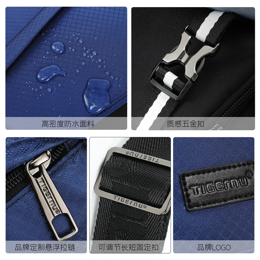 Tigernu Men Messenger Bags Shoulder Bag Light Weight Chest Bags For Men Casual Sling Bag Male Crossbody Bag Laptop Bag Messenger