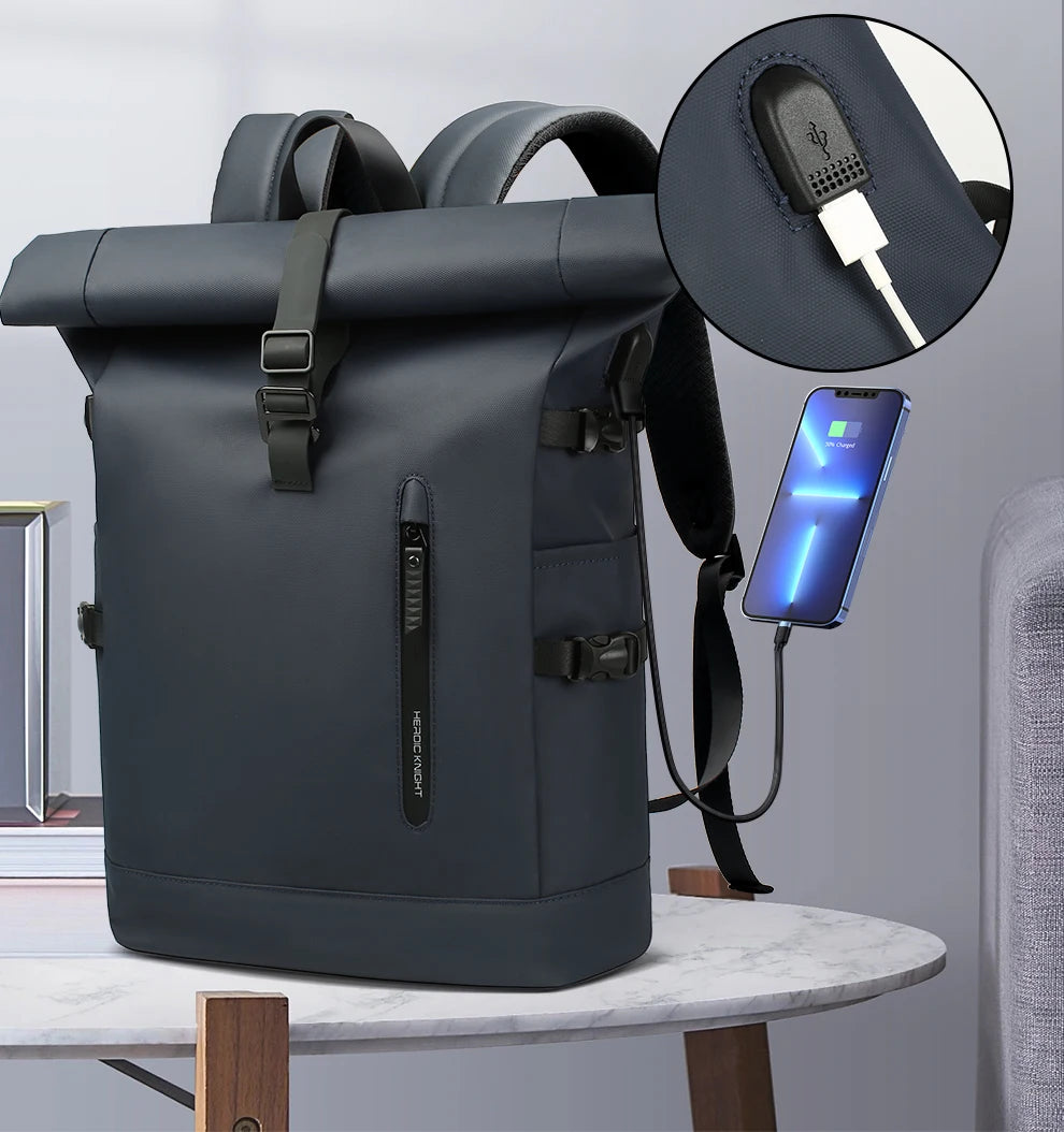 HK Large 15.6 Inch Laptop Backpack Men Anti-Theft Travel Backpack for Business University Bicycle School Backpack With USB Port