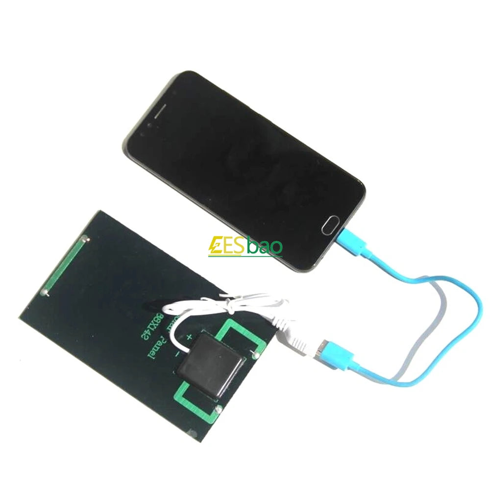 USB Solar Panel Outdoor 5W 5V Portable Solar Charger Pane Climbing Fast Charger Polysilicon Travel DIY Solar Charger Generator