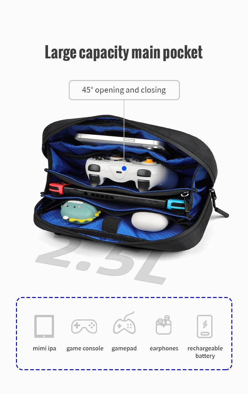 HK Ultra-light Crossbody Sling Bag Man Waterproof X-Pac Fabric Men's Shoulder Bag Outdoor Travel Phone Pouch for Hiking Trekking