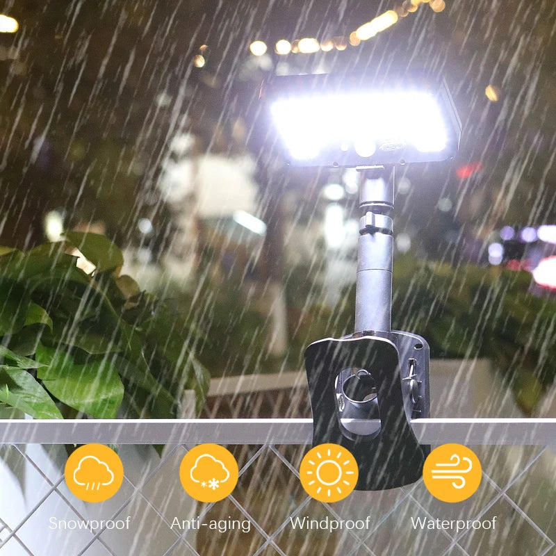 Solar Motion Sensor Outdoor Light, 360° Rotatable 4 Lighting Modes, Weatherproof, Multiple Mounting Lighting,for Outdoor Securit