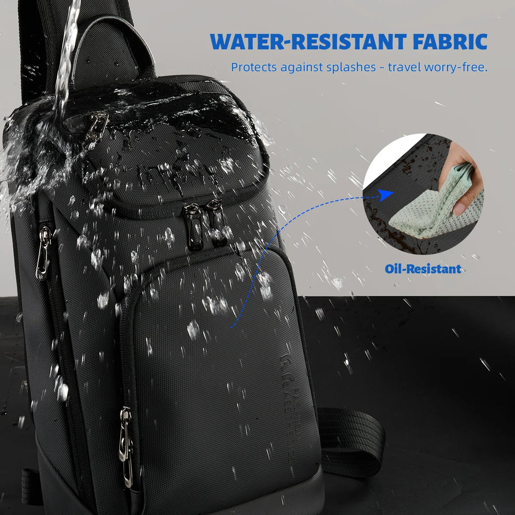 HK Business Crossbody Bag For Men Portable Shoulder Messenger Bags Male Waterproof Travel Short Trip Chest Bag For 11 Inch iPad