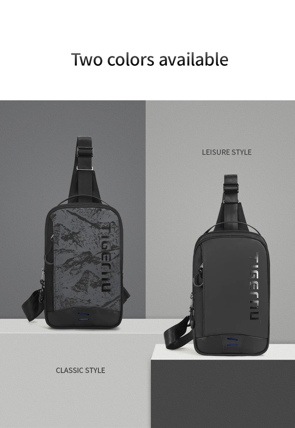 Tigernu Chestbag For Men 9.7inch Ipad Bags Casual Shoulder Bag Male Crossbody Bag Sling Bag For Boy Mini Bolsa Escolar Chest Bag