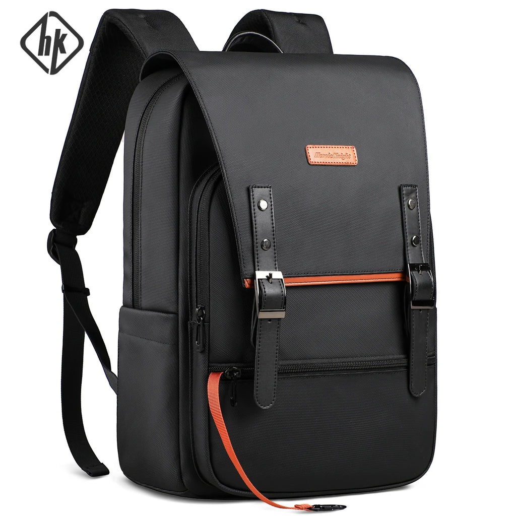 HK Vintage Backpack for Men 15.6 inch Laptop Backpack with Magnetic Flap Waterproof Travel Commuter Bag College Bookbag Daypack