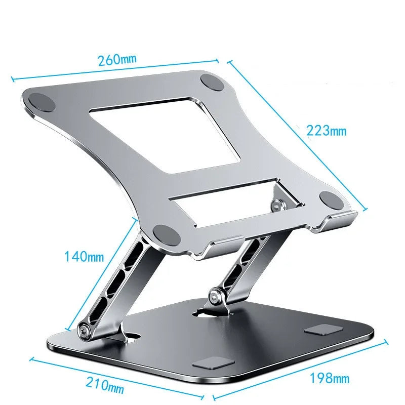 Phone Tablet Stand Adjustable Aluminum Alloy Laptop Tablet up to 17' Laptop Portable Folding Stand Cooling Stand Support