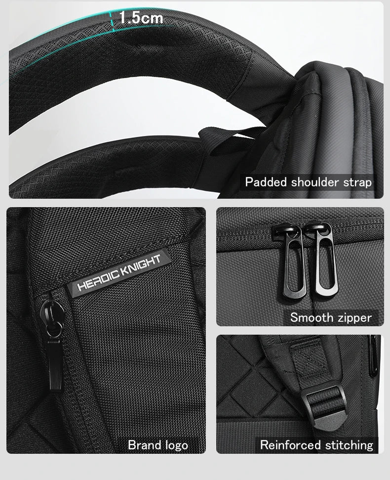 HK Multifunctional Business Backpack Men Large Capacity Travel Backpack Waterproof 17.3" Laptop Bag With USB Office Work Daypack